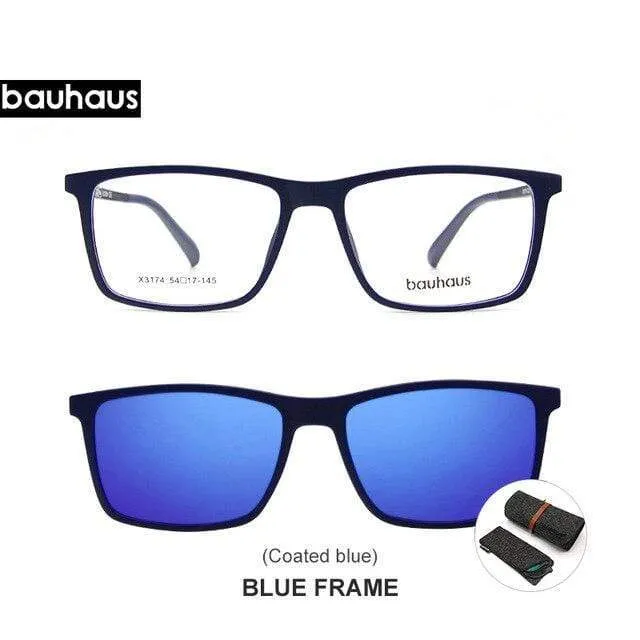 Magnet-Sonnenbrillenclip, verspiegelter Clip auf magnetischer Sonnenbrille, Clip auf Brille für Männer, polarisierter Clip, individuelles Rezept, Myopie