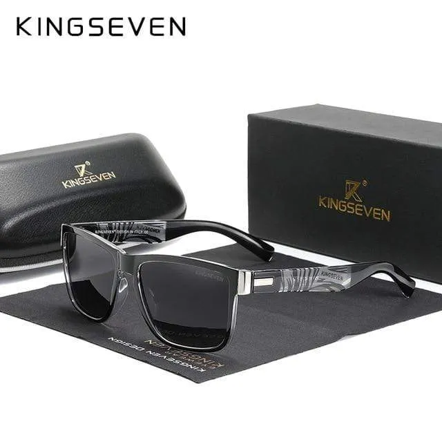 Quadratische Retro-Farbverlauf polarisierte Sonnenbrille Frauen Männer Kohlefasermuster-Design Outdoor-Sportbrillen