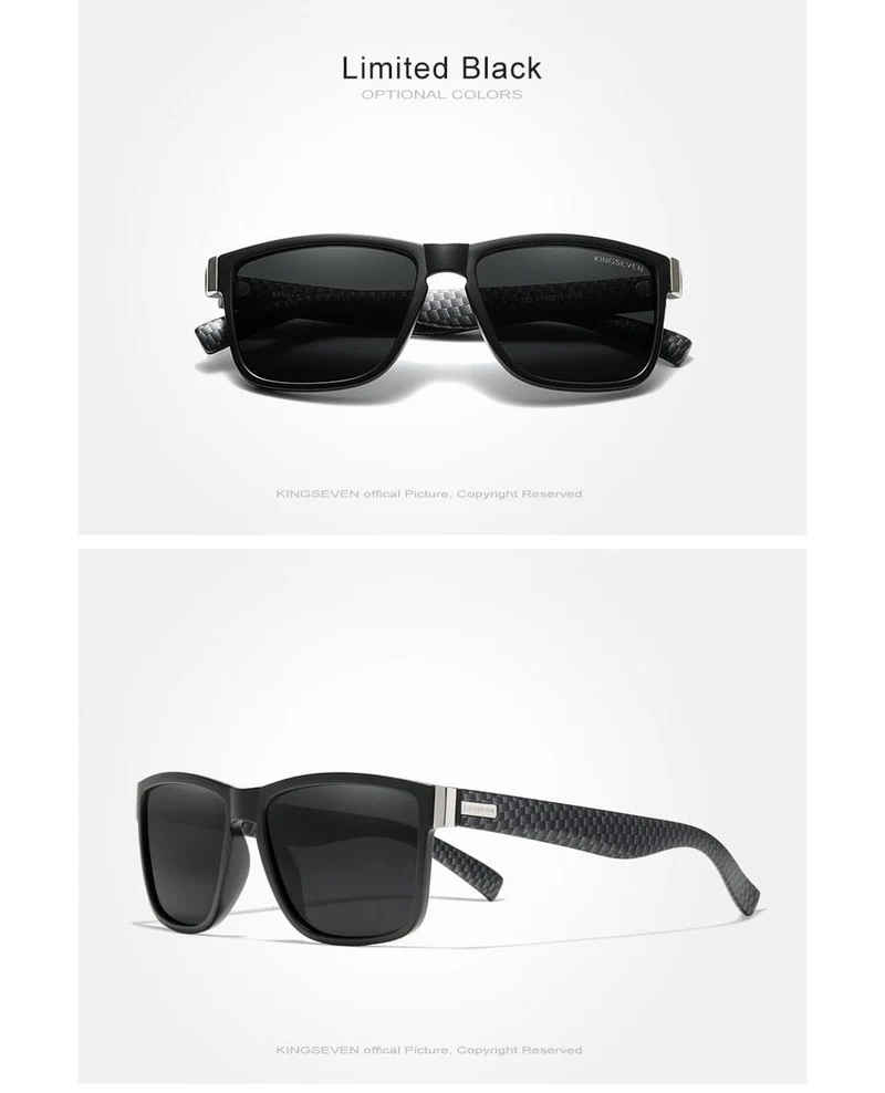 Quadratische Retro-Farbverlauf polarisierte Sonnenbrille Frauen Männer Kohlefasermuster-Design Outdoor-Sportbrillen