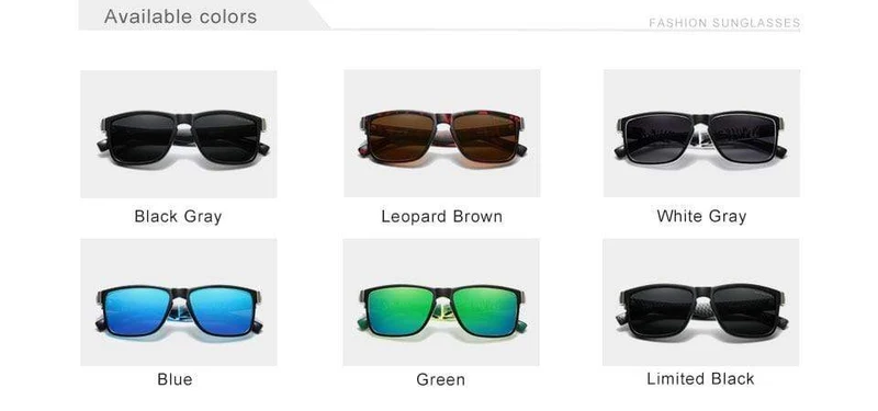 Quadratische Retro-Farbverlauf polarisierte Sonnenbrille Frauen Männer Kohlefasermuster-Design Outdoor-Sportbrillen