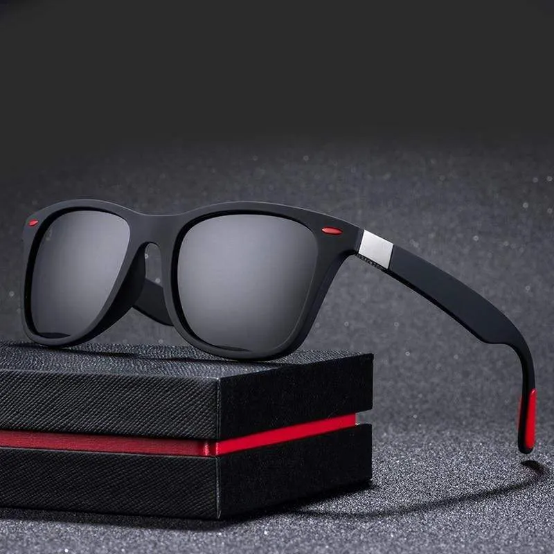 Klassische Polarisierte Sonnenbrille Männer Frauen Marke Design Fahren Quadratischen Rahmen Sonnenbrille Männlichen Goggle UV400 Gafas De Sol