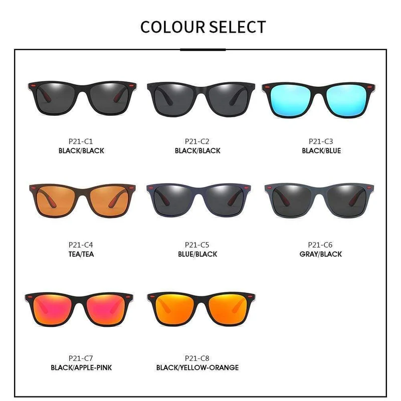 Klassische Polarisierte Sonnenbrille Männer Frauen Marke Design Fahren Quadratischen Rahmen Sonnenbrille Männlichen Goggle UV400 Gafas De Sol