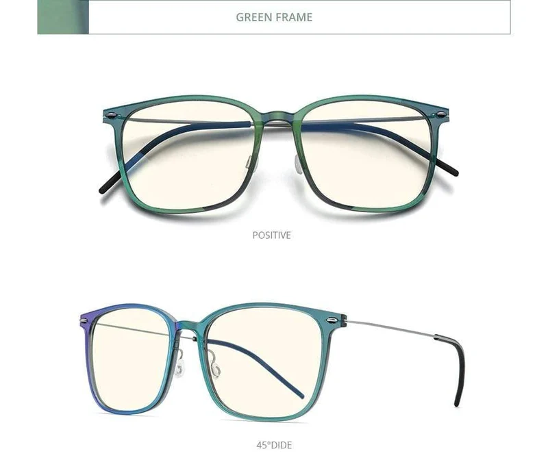 Anti-Blaulicht-Schutzbrille für Damen, Anti-Blaulicht-UV-Schutz, Computerbrille für Herren, FAB010 (Nylonrahmen B, Titanbügel)