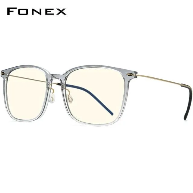 Anti-Blaulicht-Schutzbrille für Damen, Anti-Blaulicht-UV-Schutz, Computerbrille für Herren, FAB010 (Nylonrahmen B, Titanbügel)