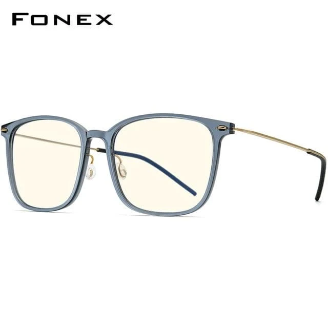 Anti-Blaulicht-Schutzbrille für Damen, Anti-Blaulicht-UV-Schutz, Computerbrille für Herren, FAB010 (Nylonrahmen B, Titanbügel)