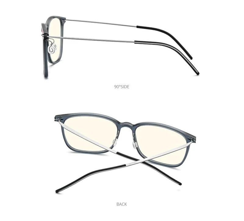 Anti-Blaulicht-Schutzbrille für Damen, Anti-Blaulicht-UV-Schutz, Computerbrille für Herren, FAB010 (Nylonrahmen B, Titanbügel)