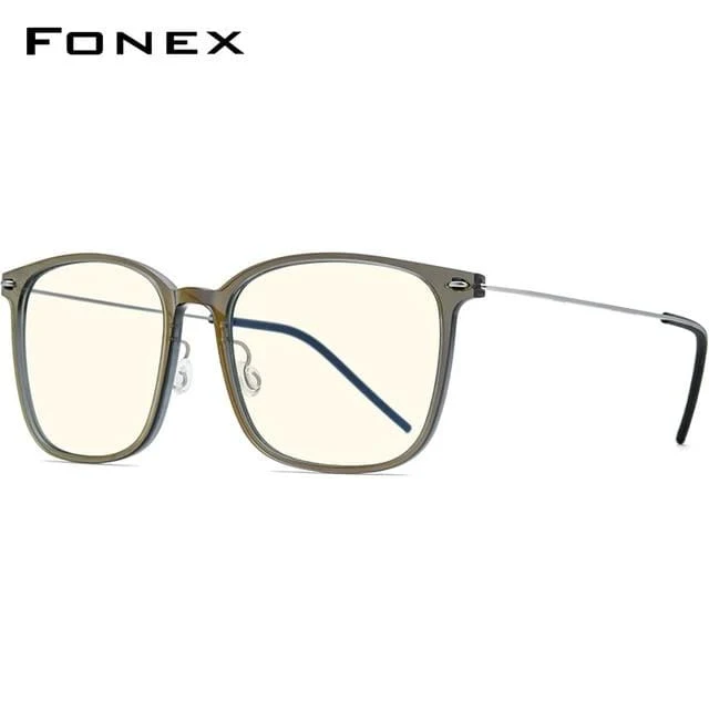 Anti-Blaulicht-Schutzbrille für Damen, Anti-Blaulicht-UV-Schutz, Computerbrille für Herren, FAB010 (Nylonrahmen B, Titanbügel)