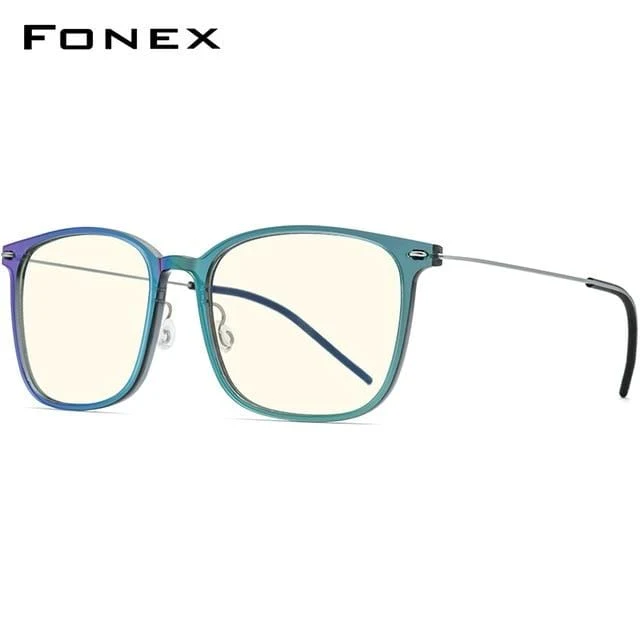 Anti-Blaulicht-Schutzbrille für Damen, Anti-Blaulicht-UV-Schutz, Computerbrille für Herren, FAB010 (Nylonrahmen B, Titanbügel)