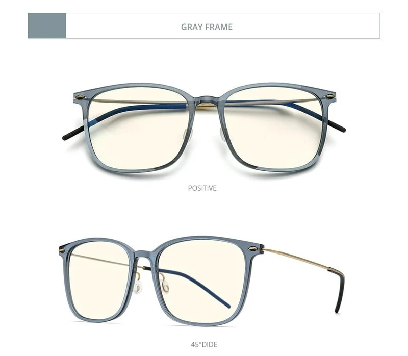 Anti-Blaulicht-Schutzbrille für Damen, Anti-Blaulicht-UV-Schutz, Computerbrille für Herren, FAB010 (Nylonrahmen B, Titanbügel)