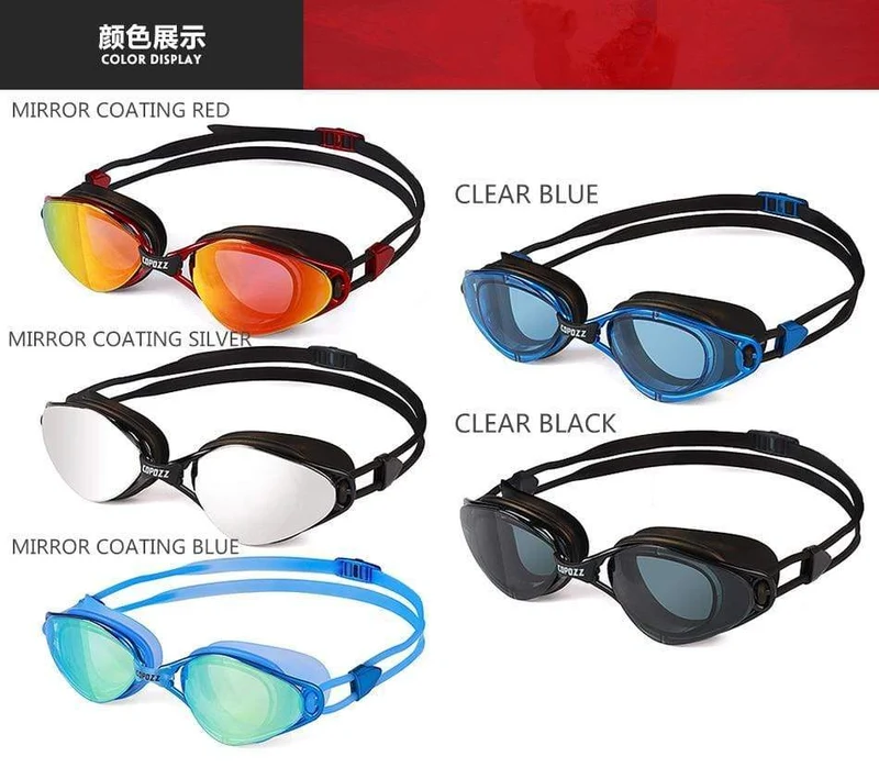Professionelle Schwimmbrille mit Antibeschlag-UV-Schutz, verstellbare Schwimmbrille für Herren und Damen, wasserdichte Silikonbrille