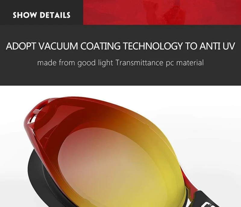 Professionelle Schwimmbrille mit Antibeschlag-UV-Schutz, verstellbare Schwimmbrille für Herren und Damen, wasserdichte Silikonbrille