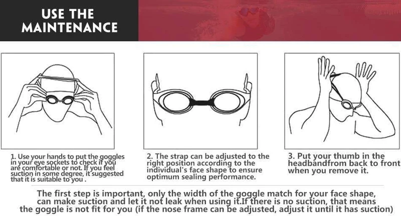 Professionelle Schwimmbrille mit Antibeschlag-UV-Schutz, verstellbare Schwimmbrille für Herren und Damen, wasserdichte Silikonbrille