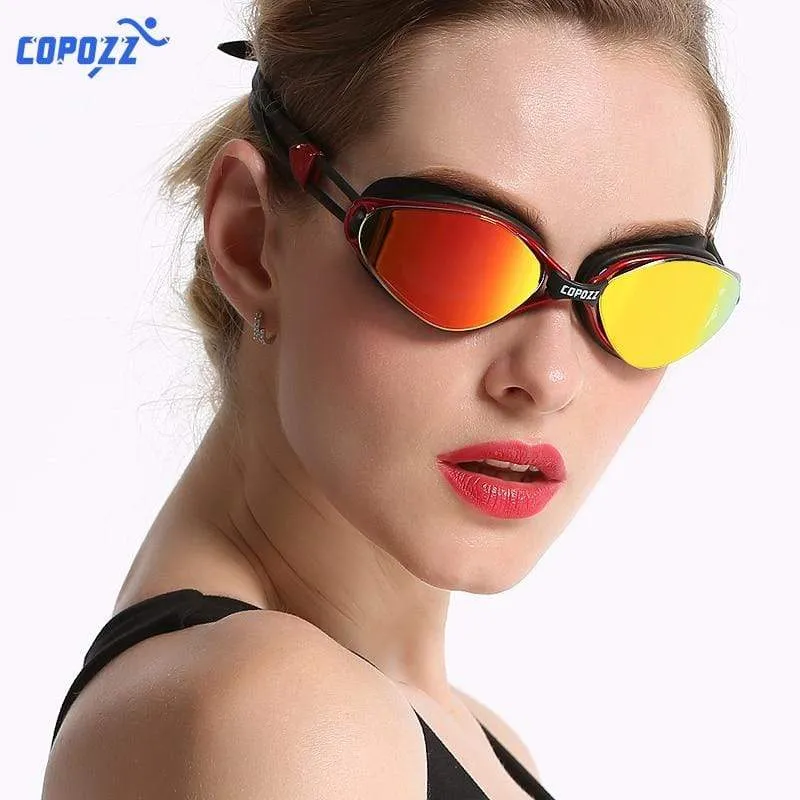 Professionelle Schwimmbrille mit Antibeschlag-UV-Schutz, verstellbare Schwimmbrille für Herren und Damen, wasserdichte Silikonbrille