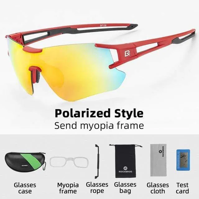 Photochrome Radfahren Gläser Polarisierte Integrierte Myopie Rahmen Sport Sonnenbrille Männer Frauen Gläser Radfahren Brillen Goggle