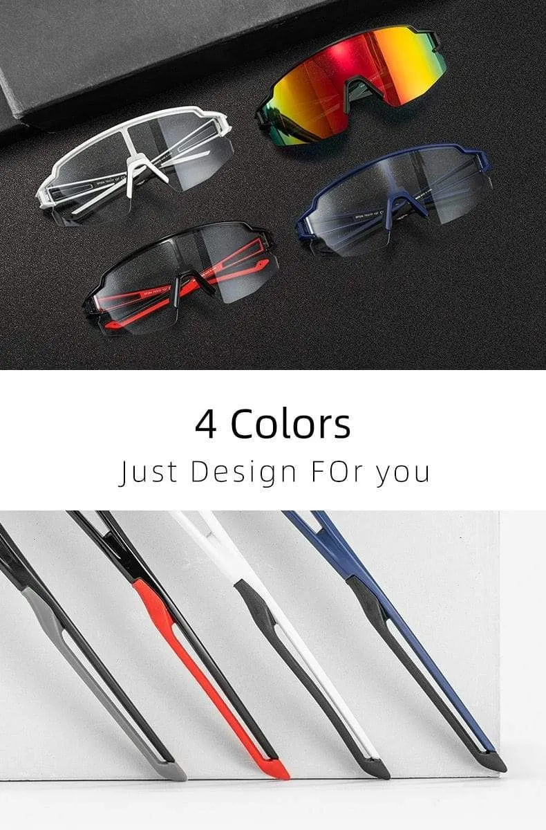 Photochrome Radfahren Gläser Polarisierte Integrierte Myopie Rahmen Sport Sonnenbrille Männer Frauen Gläser Radfahren Brillen Goggle
