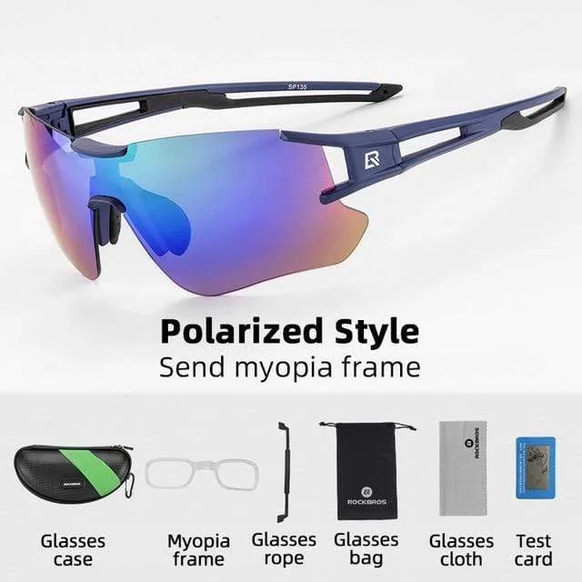 Photochrome Radfahren Gläser Polarisierte Integrierte Myopie Rahmen Sport Sonnenbrille Männer Frauen Gläser Radfahren Brillen Goggle