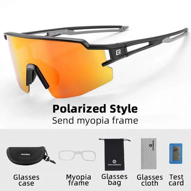 Photochrome Radfahren Gläser Polarisierte Integrierte Myopie Rahmen Sport Sonnenbrille Männer Frauen Gläser Radfahren Brillen Goggle