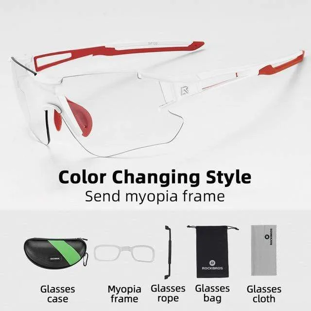 Photochrome Radfahren Gläser Polarisierte Integrierte Myopie Rahmen Sport Sonnenbrille Männer Frauen Gläser Radfahren Brillen Goggle