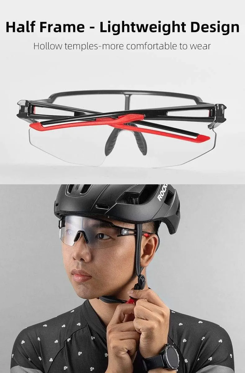 Photochrome Radfahren Gläser Polarisierte Integrierte Myopie Rahmen Sport Sonnenbrille Männer Frauen Gläser Radfahren Brillen Goggle