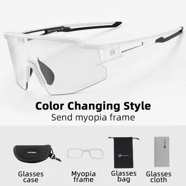Photochrome Radfahren Gläser Polarisierte Integrierte Myopie Rahmen Sport Sonnenbrille Männer Frauen Gläser Radfahren Brillen Goggle