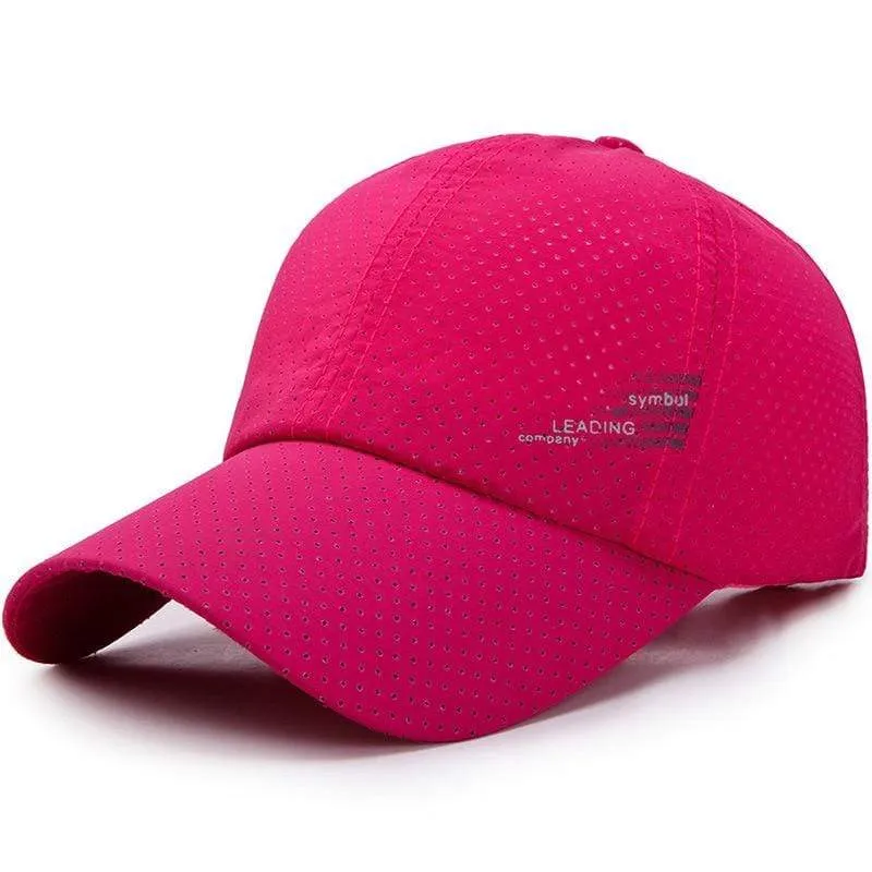 Baseball Cap Schnelltrocknende Hüte Herren Damen Sommer Unisex Atmungsaktiv Sport Pure Color Snapback Hat Bone Baseball Hat