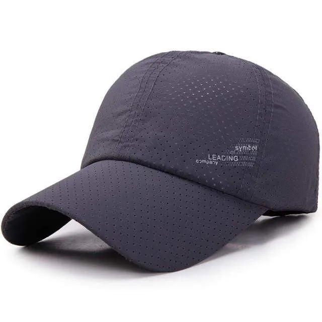 Baseball Cap Schnelltrocknende Hüte Herren Damen Sommer Unisex Atmungsaktiv Sport Pure Color Snapback Hat Bone Baseball Hat