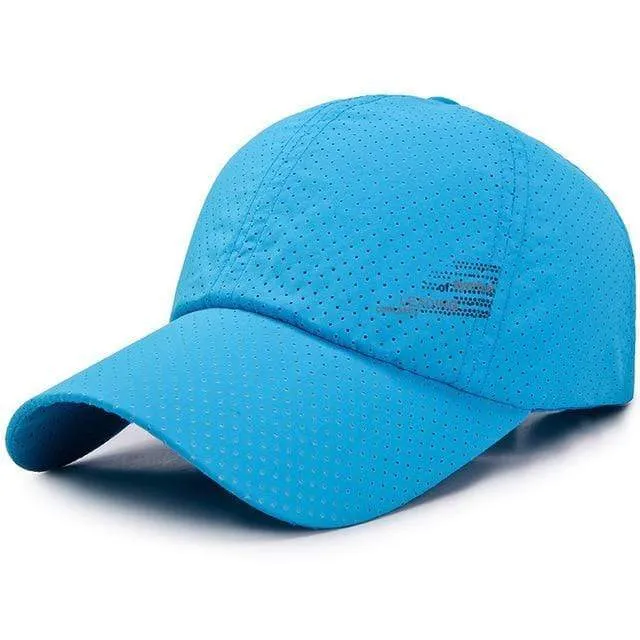 Baseball Cap Schnelltrocknende Hüte Herren Damen Sommer Unisex Atmungsaktiv Sport Pure Color Snapback Hat Bone Baseball Hat