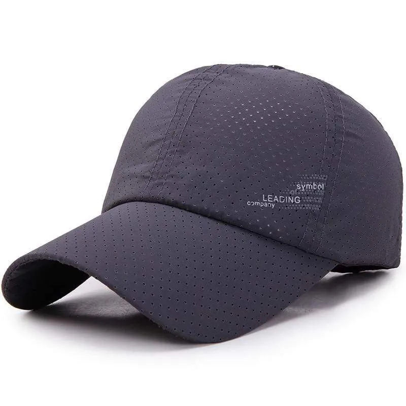 Baseball Cap Schnelltrocknende Hüte Herren Damen Sommer Unisex Atmungsaktiv Sport Pure Color Snapback Hat Bone Baseball Hat