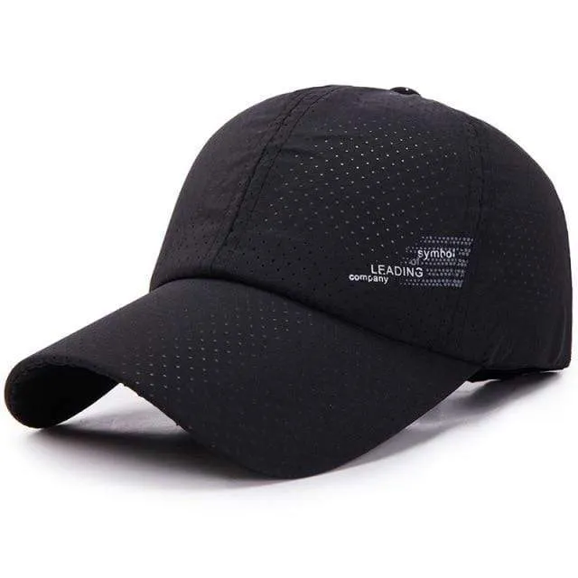 Baseball Cap Schnelltrocknende Hüte Herren Damen Sommer Unisex Atmungsaktiv Sport Pure Color Snapback Hat Bone Baseball Hat