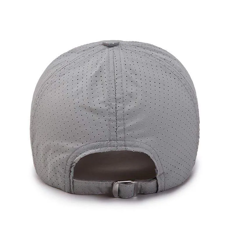 Baseball Cap Schnelltrocknende Hüte Herren Damen Sommer Unisex Atmungsaktiv Sport Pure Color Snapback Hat Bone Baseball Hat