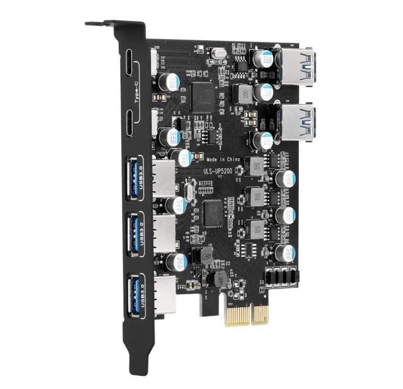 PCIE zu 5 Ports USB3.0 Konverter Dual Ports USB3.1 Typ-C PCI Express Erweiterungskarte Interner USB 3.0 für Mac Pro Fresco Fl1100