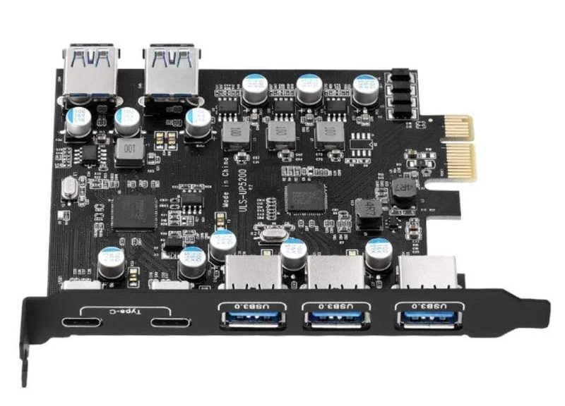 PCIE zu 5 Ports USB3.0 Konverter Dual Ports USB3.1 Typ-C PCI Express Erweiterungskarte Interner USB 3.0 für Mac Pro Fresco Fl1100