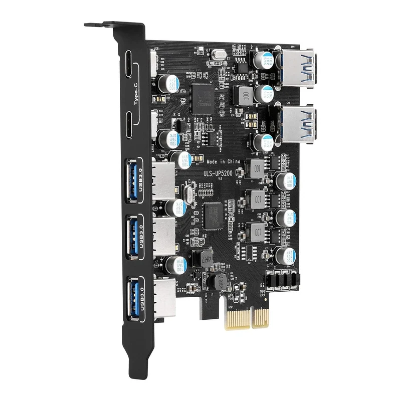 PCIE zu 5 Ports USB3.0 Konverter Dual Ports USB3.1 Typ-C PCI Express Erweiterungskarte Interner USB 3.0 für Mac Pro Fresco Fl1100
