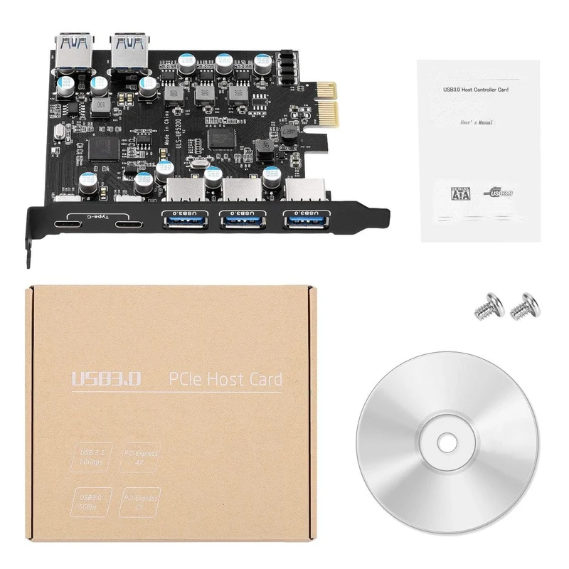 PCIE zu 5 Ports USB3.0 Konverter Dual Ports USB3.1 Typ-C PCI Express Erweiterungskarte Interner USB 3.0 für Mac Pro Fresco Fl1100