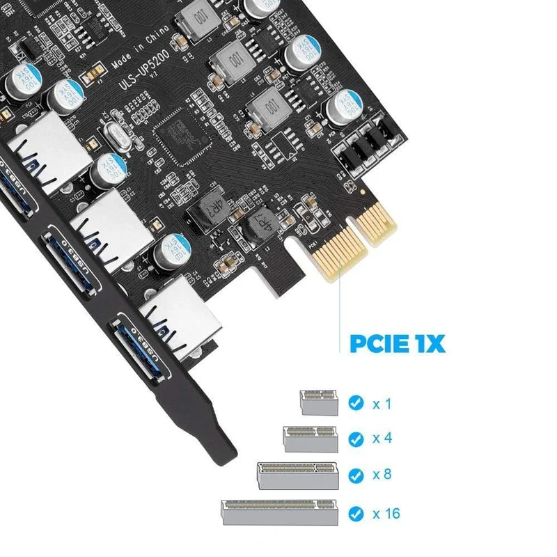 PCIE zu 5 Ports USB3.0 Konverter Dual Ports USB3.1 Typ-C PCI Express Erweiterungskarte Interner USB 3.0 für Mac Pro Fresco Fl1100