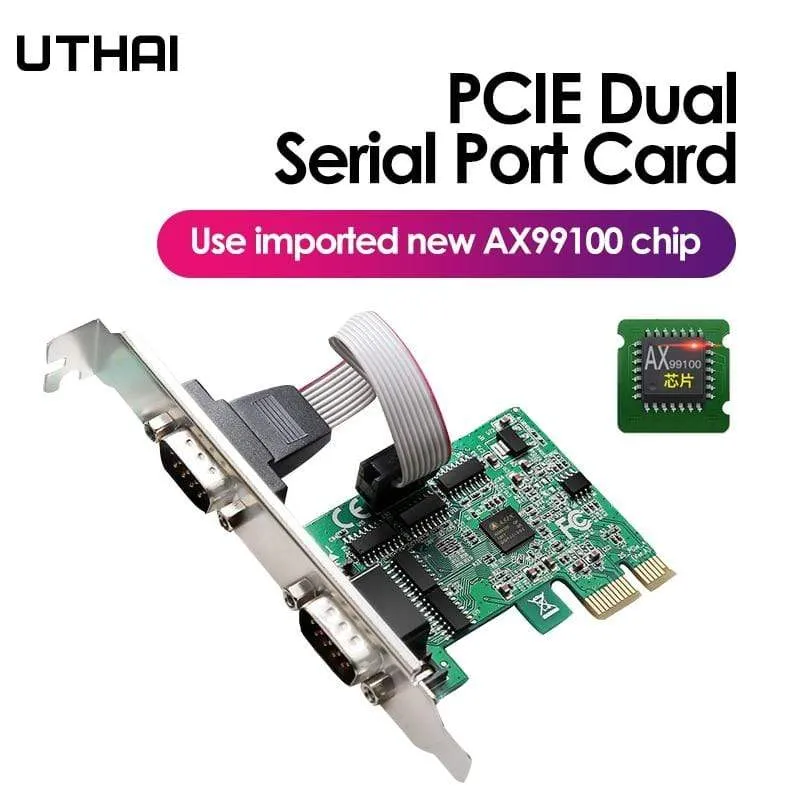 PC An zwei serielle Anschlüsse RS232-Schnittstelle Industrielle Steuerung Computer-Erweiterungskarte Computeradapter PCI-E-serielle Karte