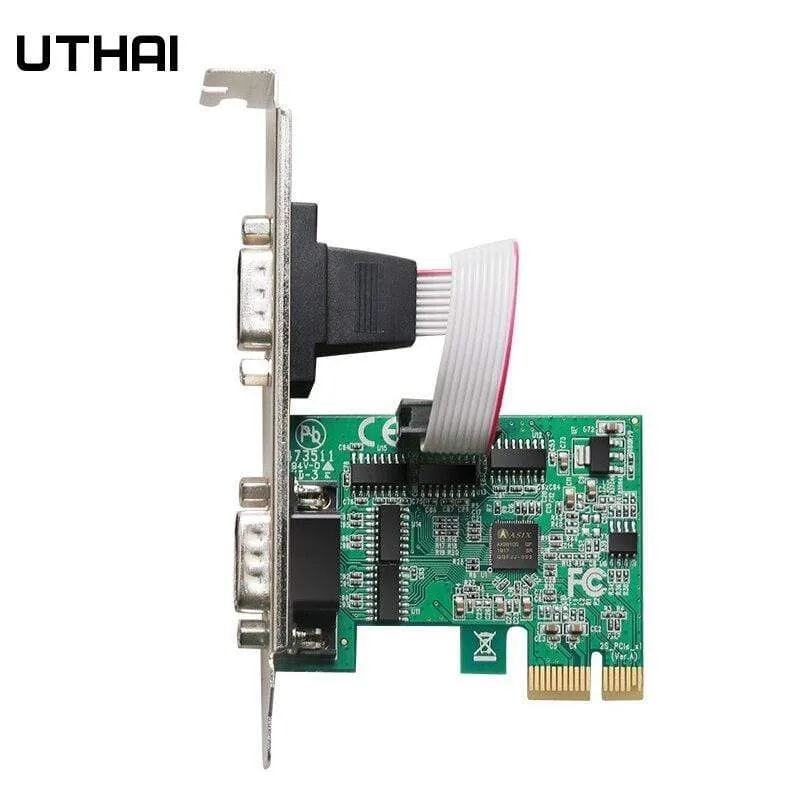 PC An zwei serielle Anschlüsse RS232-Schnittstelle Industrielle Steuerung Computer-Erweiterungskarte Computeradapter PCI-E-serielle Karte