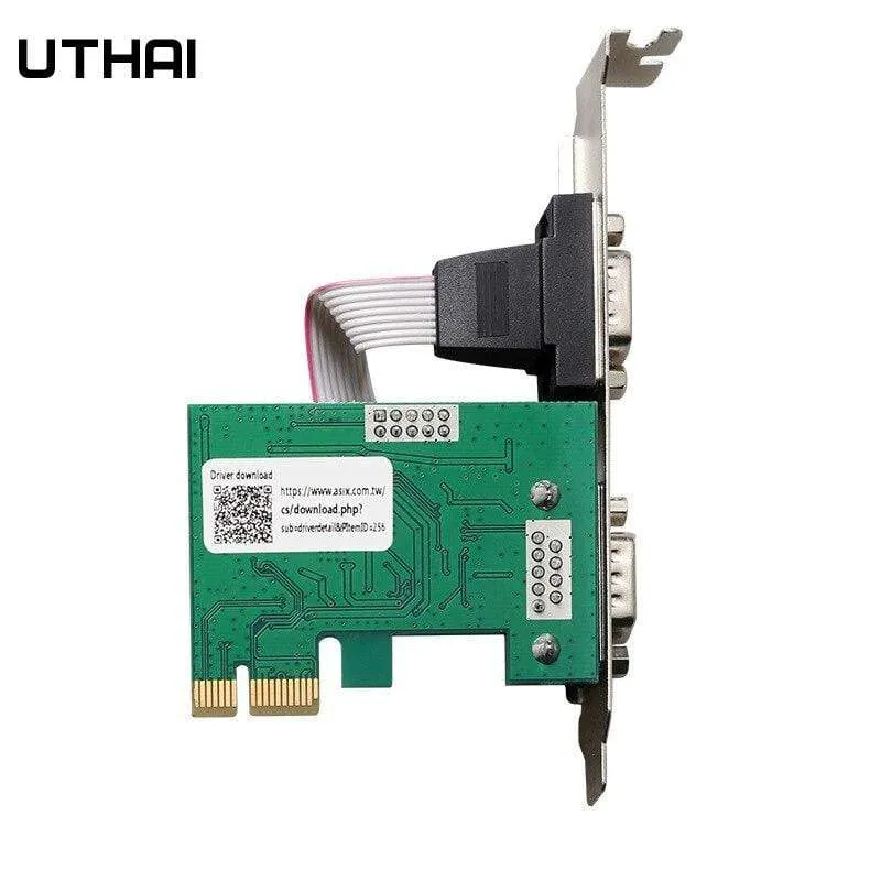 PC An zwei serielle Anschlüsse RS232-Schnittstelle Industrielle Steuerung Computer-Erweiterungskarte Computeradapter PCI-E-serielle Karte