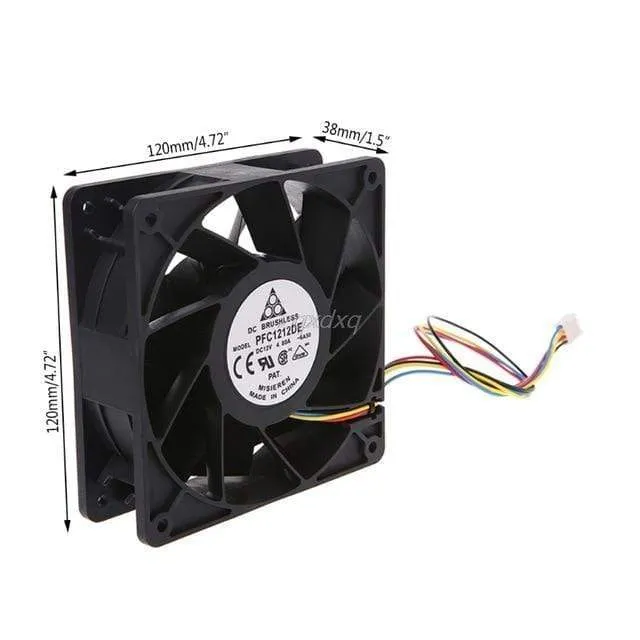 120x120x38mm bürstenloser DC 12V 1.6A PWM Server Lüfter für Delta AFC1212DE