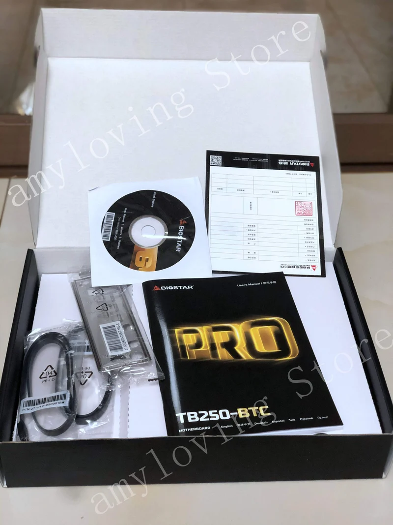 Mining-Motherboard für BIOSTAR TB250-BTC 6PCIE-GPU-Karten B250 LGA 1151 DDR4 TB250 ATX BTC 6-Karten-Mainboard