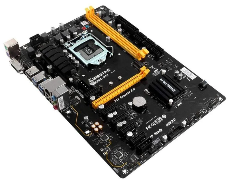 Mining-Motherboard für BIOSTAR TB250-BTC 6PCIE-GPU-Karten B250 LGA 1151 DDR4 TB250 ATX BTC 6-Karten-Mainboard