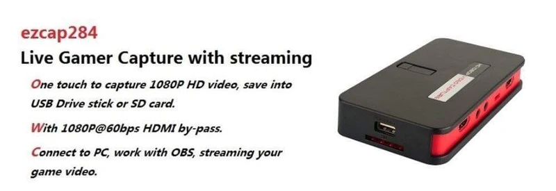 EZCAP 284 1080P HDMI-kompatibles Spiel HD Video Capture Box Grabber für XBOX PS3 PS4 TV Medical Online