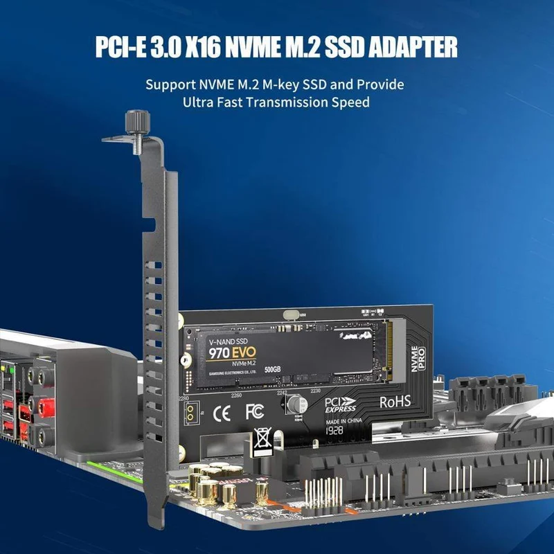 M.2 NVMe SSD Express Karte M Key zu PCIE 3.0 X4 Adapter Externe SSD Unterstützung 230-2280 Größe M.2 FULL SPEED
