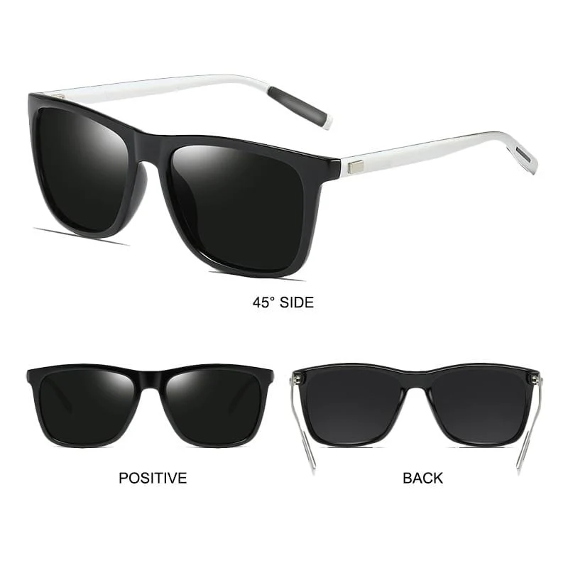 Polarisierte Sonnenbrille Herren 2021 UV400 Fahrerspiegel Quadratische Sonnenbrille Retro Vintage Blendschutz Sonnenbrille für Männer
