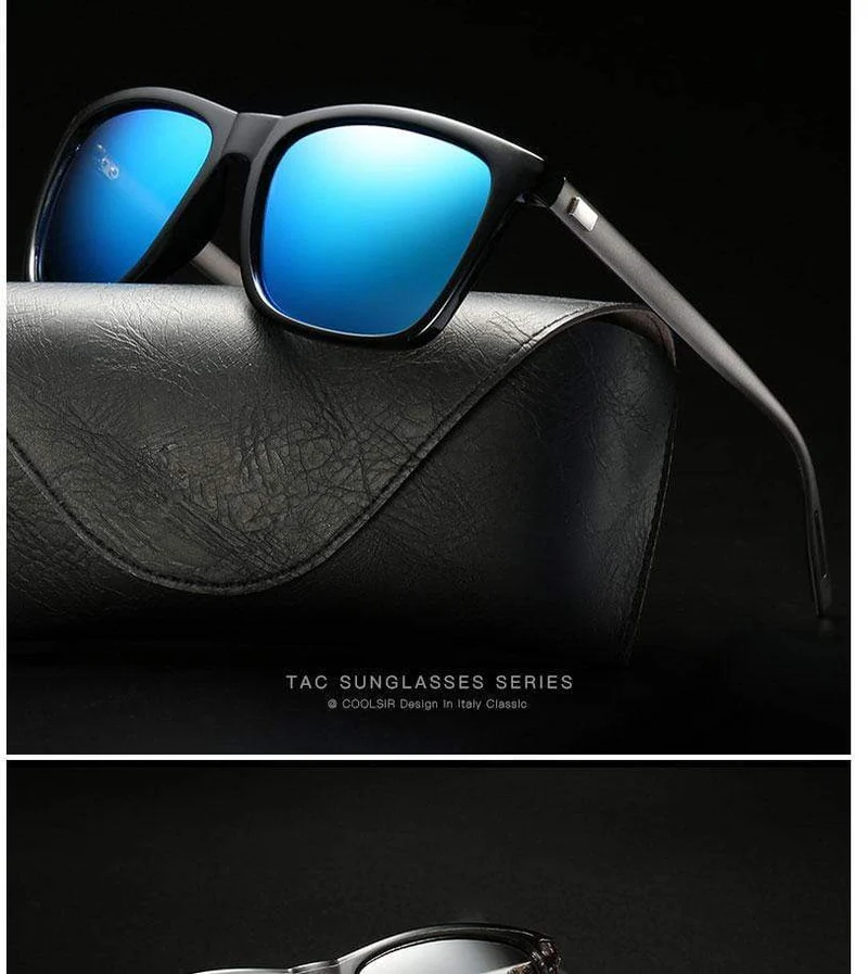 Polarisierte Sonnenbrille Herren 2021 UV400 Fahrerspiegel Quadratische Sonnenbrille Retro Vintage Blendschutz Sonnenbrille für Männer