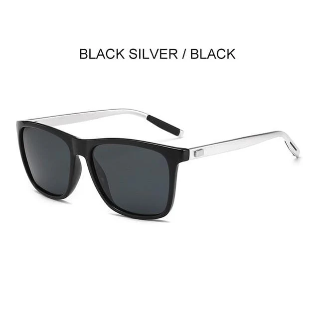 Polarisierte Sonnenbrille Herren 2021 UV400 Fahrerspiegel Quadratische Sonnenbrille Retro Vintage Blendschutz Sonnenbrille für Männer
