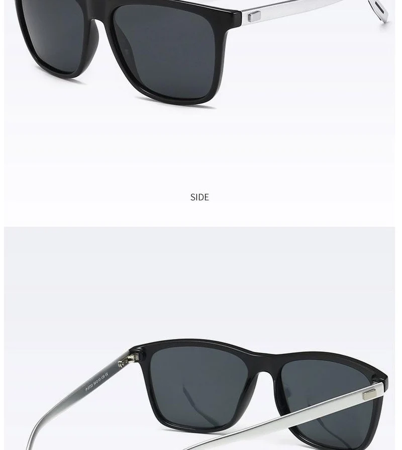 Polarisierte Sonnenbrille Herren 2021 UV400 Fahrerspiegel Quadratische Sonnenbrille Retro Vintage Blendschutz Sonnenbrille für Männer