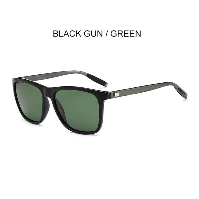 Polarisierte Sonnenbrille Herren 2021 UV400 Fahrerspiegel Quadratische Sonnenbrille Retro Vintage Blendschutz Sonnenbrille für Männer
