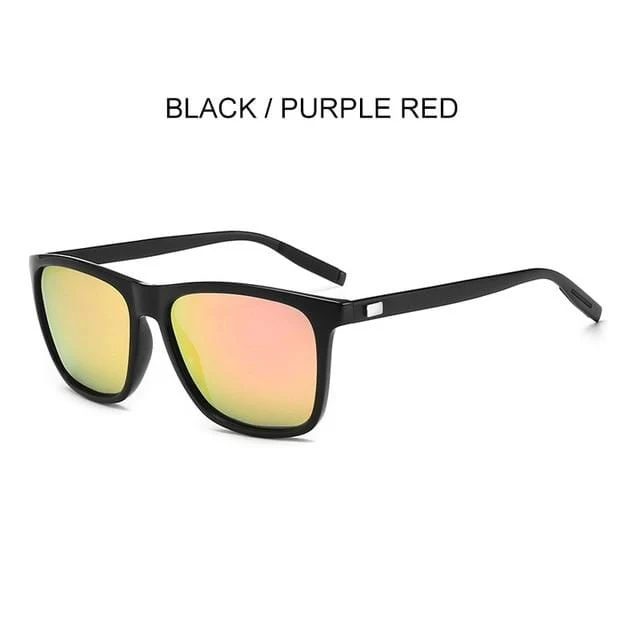 Polarisierte Sonnenbrille Herren 2021 UV400 Fahrerspiegel Quadratische Sonnenbrille Retro Vintage Blendschutz Sonnenbrille für Männer