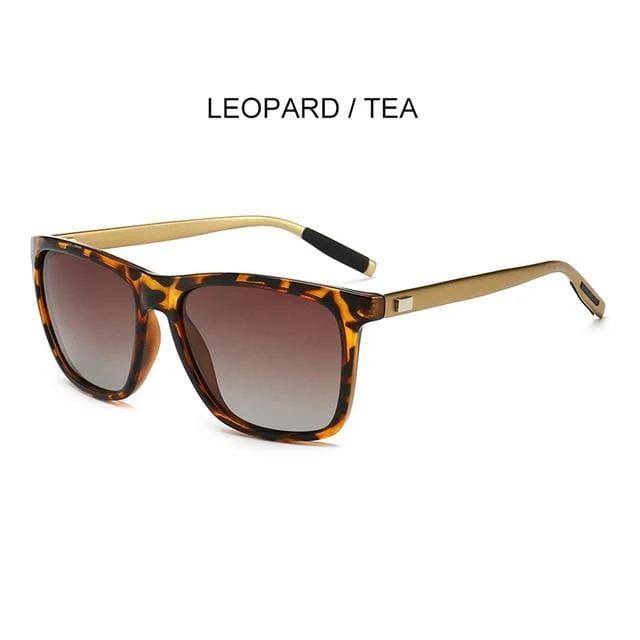 Polarisierte Sonnenbrille Herren 2021 UV400 Fahrerspiegel Quadratische Sonnenbrille Retro Vintage Blendschutz Sonnenbrille für Männer